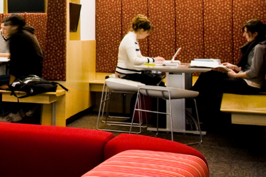  Personnes travaillant sur des ordinateurs portables à la bibliothèque Redpath